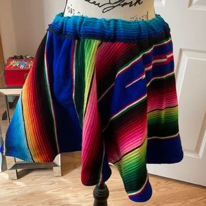 Mexican serape skirt